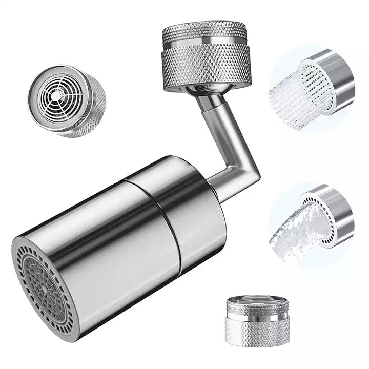 RTS Big Angle Dual Function Two Outlet Mode 720 Degree Swivel Sink Kitchen Faucet Aerator Sprayer Head splash filter faucet