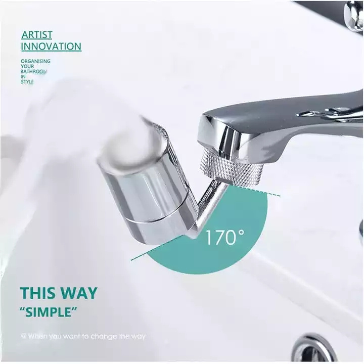 720 Degrees Universal Splash Filter Faucet Spray Head Anti Splash Filter Faucet Movable Kitchen Tap Water Saving Nozzle Sprayer