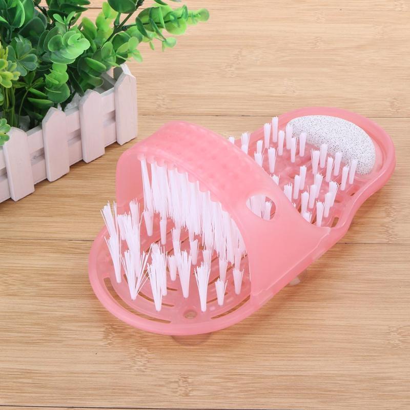 2023 RTS YDM Foot Washer Shower Brush Massager Slippers Foot Bathroom Products Foot Care Checked Plastic Bathroom Shoes Pumice Stone