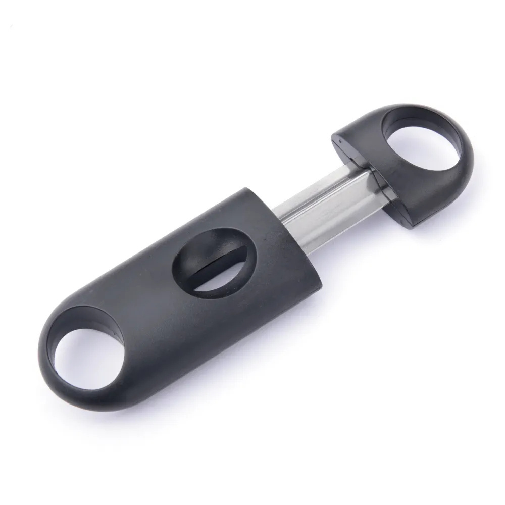 Custom Logo Color Plastic  Handle V Cigar Cutter Cigar Hole Punch Smoke Accessory Cutter