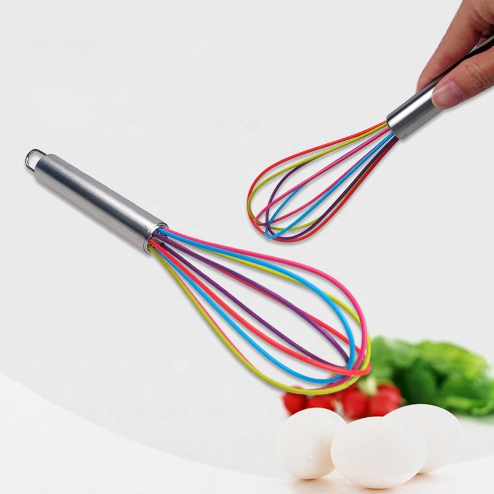 Multicolor 1 PC Kitchen Premium Silicone Whisk With Heat Resistant Non-Stick Silicone Whisk Cooking Tool Egg Beater String New