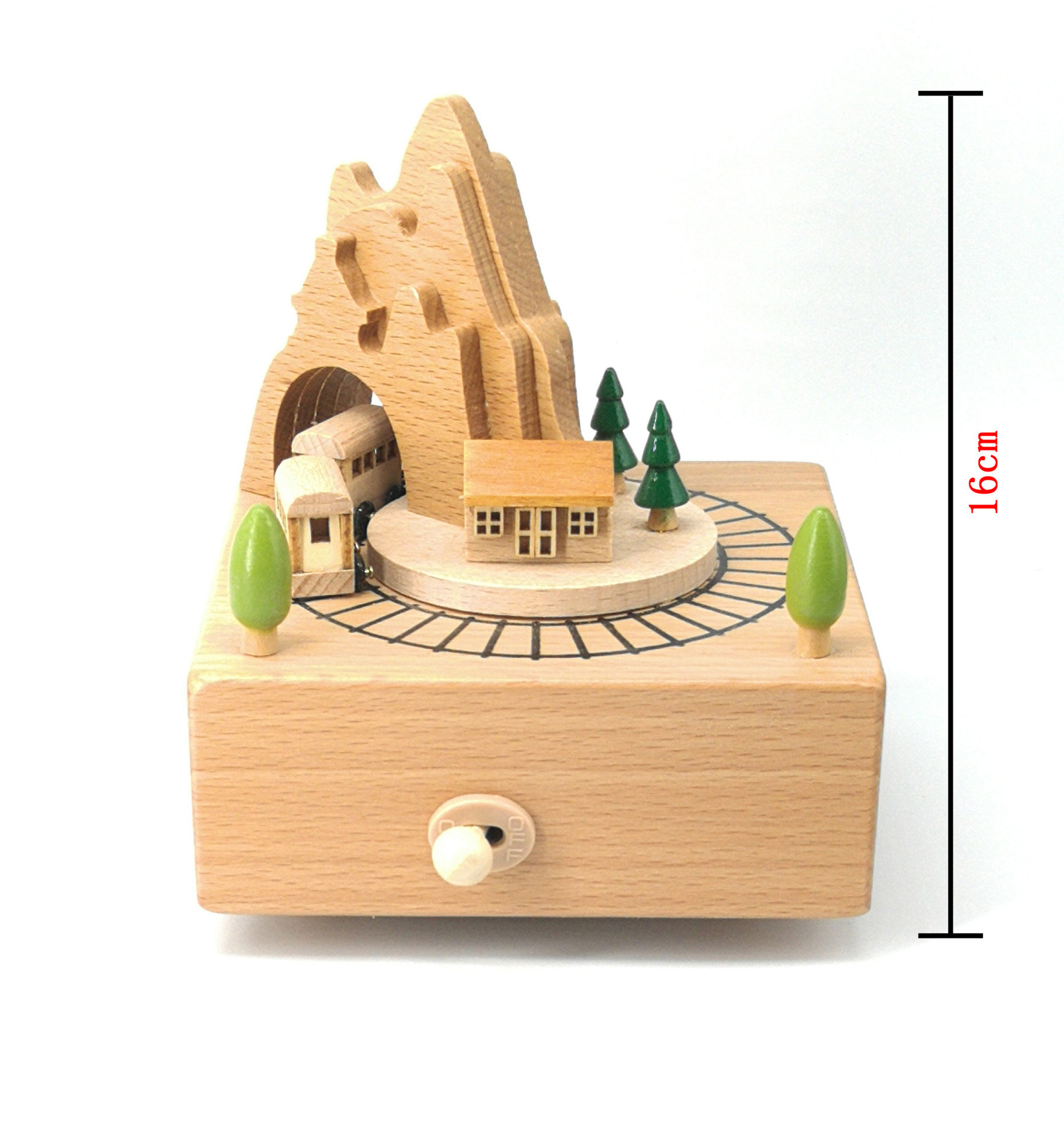 2023 upgrade Hot Selling Romantic Roller Coaster Music Box Wooden Music Box Gift Retro Portable Music Box Wholesale