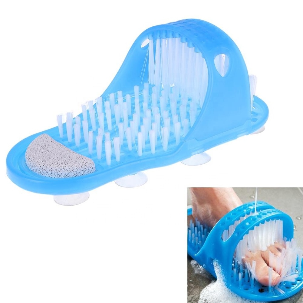 YDM Plastic Bath Shower Feet Massage Slippers Foot Cleaning Brush Remove Dead Skin Massage Slipper Foot Scrubber Foot Care Tool