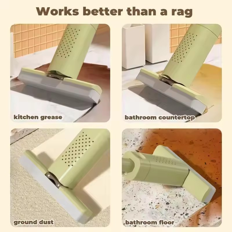 YDM Mini Desk Cleaning Mop Portable Squeeze Cleaner Tableware Bathroom Press and Pull the sink