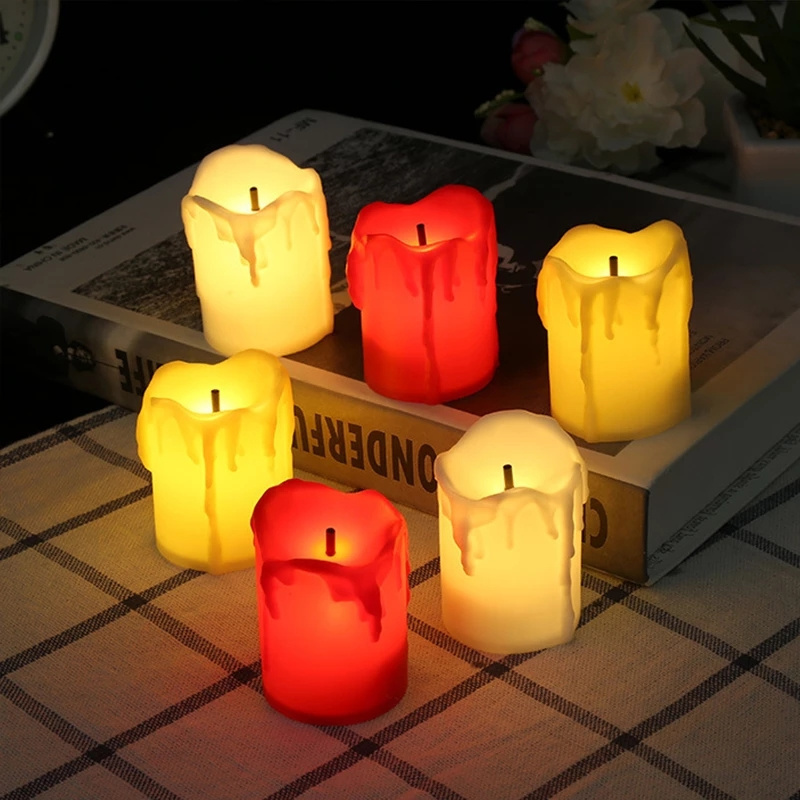 2023 Flameless  Candle Light Bright Battery Operated candle light Tea Light with Realistic Flames Christmas