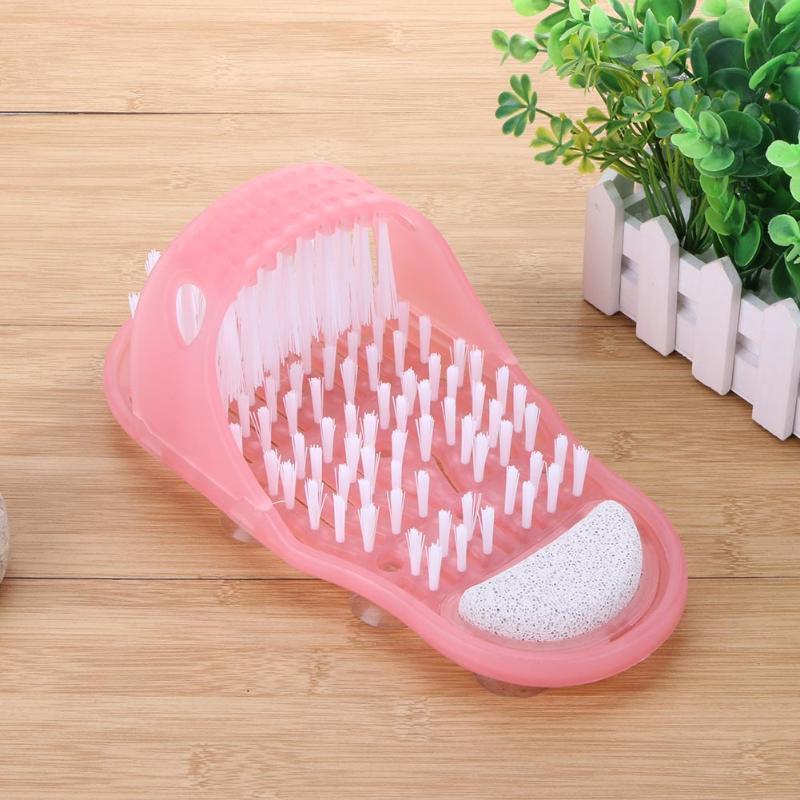 2023 RTS YDM Foot Washer Shower Brush Massager Slippers Foot Bathroom Products Foot Care Checked Plastic Bathroom Shoes Pumice Stone