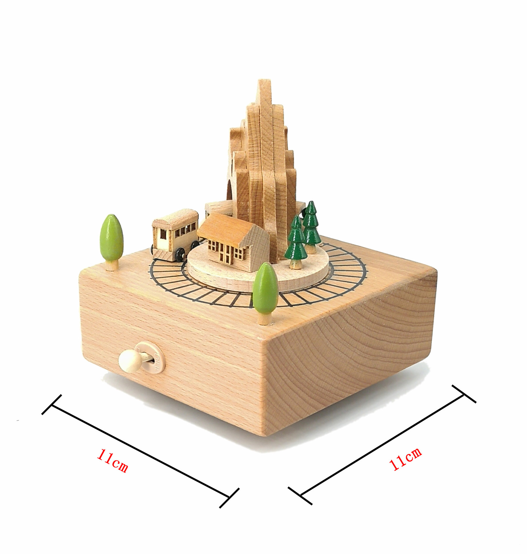 2023 upgrade Hot Selling Romantic Roller Coaster Music Box Wooden Music Box Gift Retro Portable Music Box Wholesale