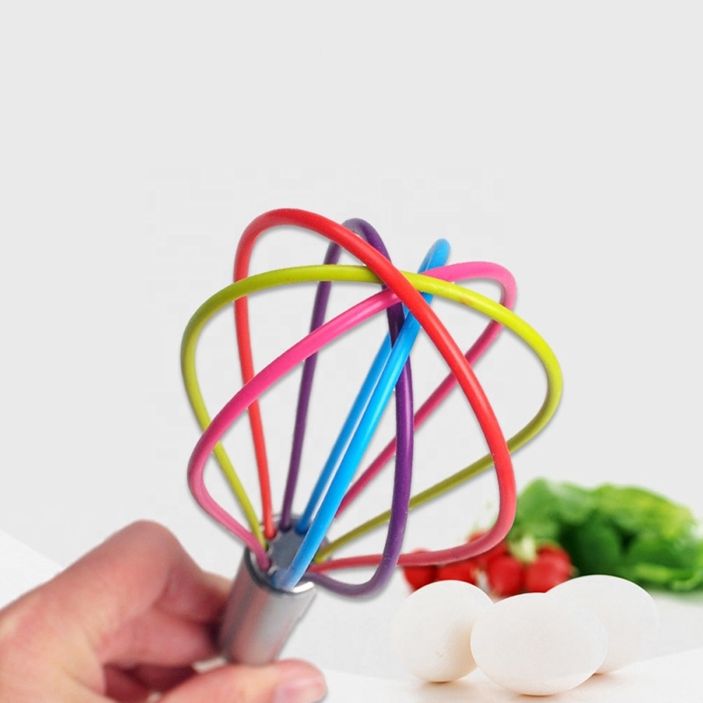 Multicolor 1 PC Kitchen Premium Silicone Whisk With Heat Resistant Non-Stick Silicone Whisk Cooking Tool Egg Beater String New