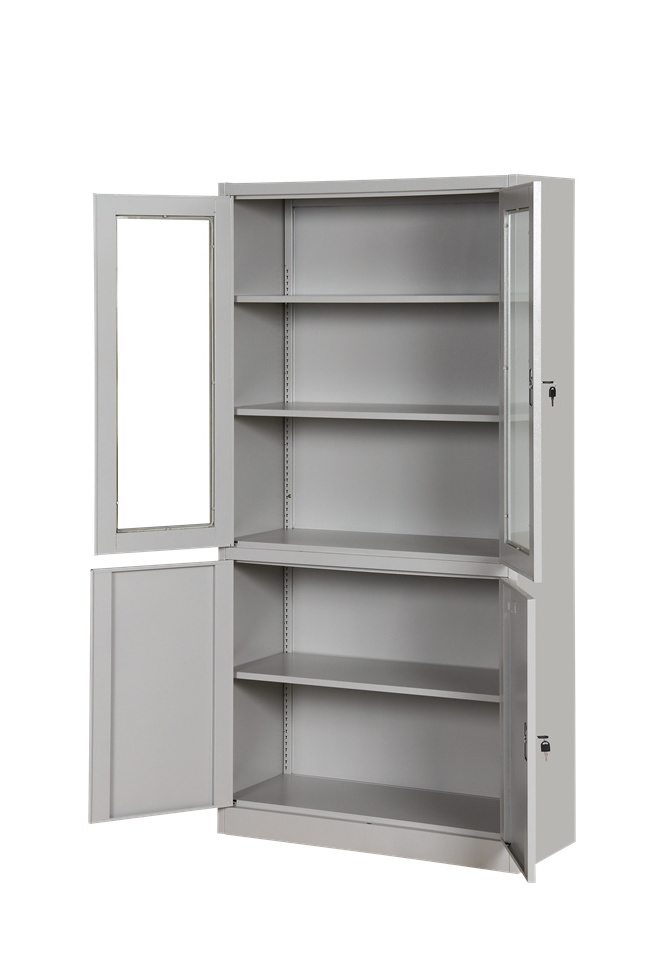 Hot Sale Office Storage Cabinet Customized Steel Cupboard Metal Cabinet Filing Cabinet with 3 Shelves