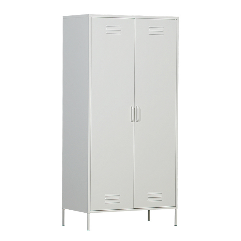 Two Door Classic Metal Clothes Wardrobe Steel Cabinet Bedroom Wardrobe Living Room Furniture