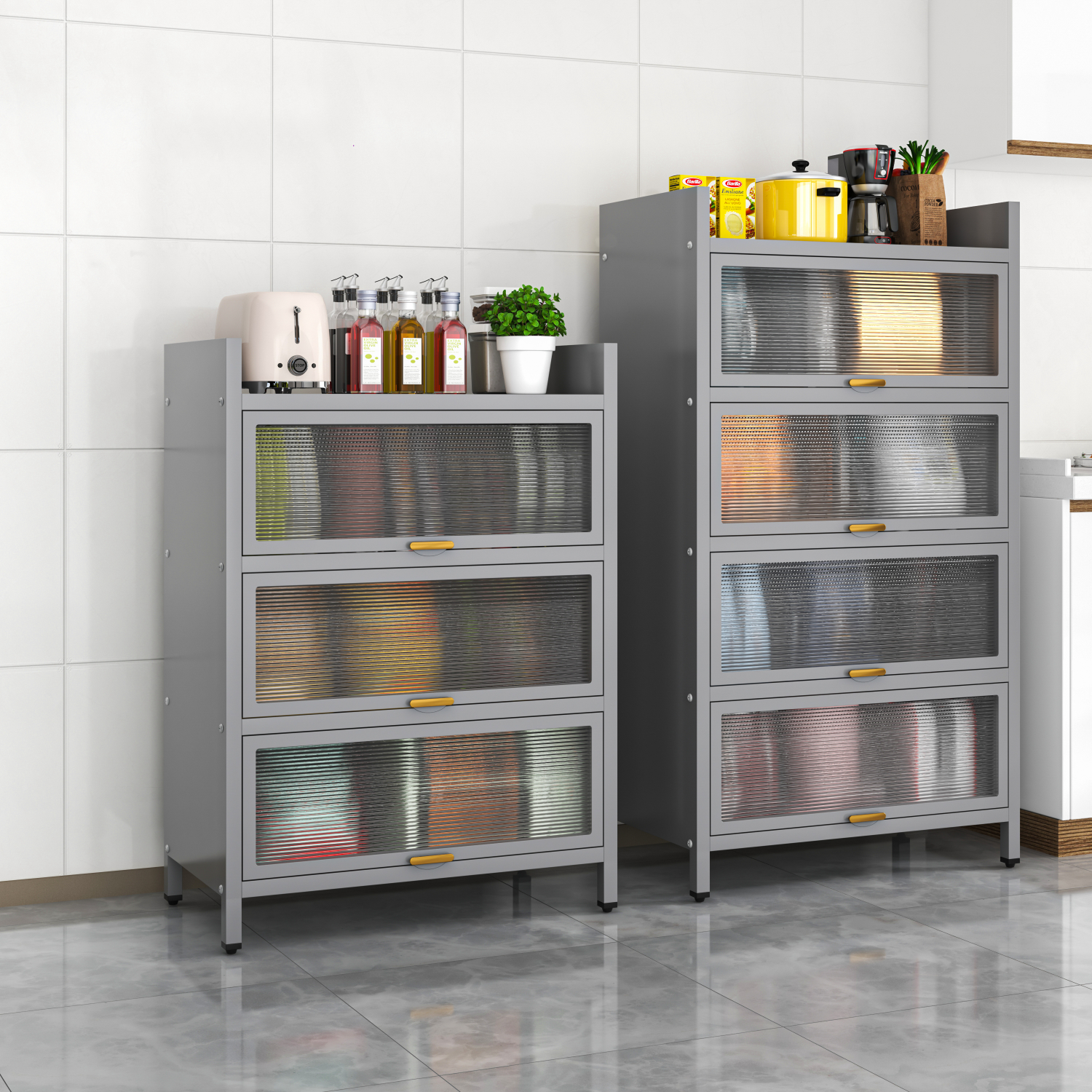 Metal storage cabinet locking Kitchen cabinets