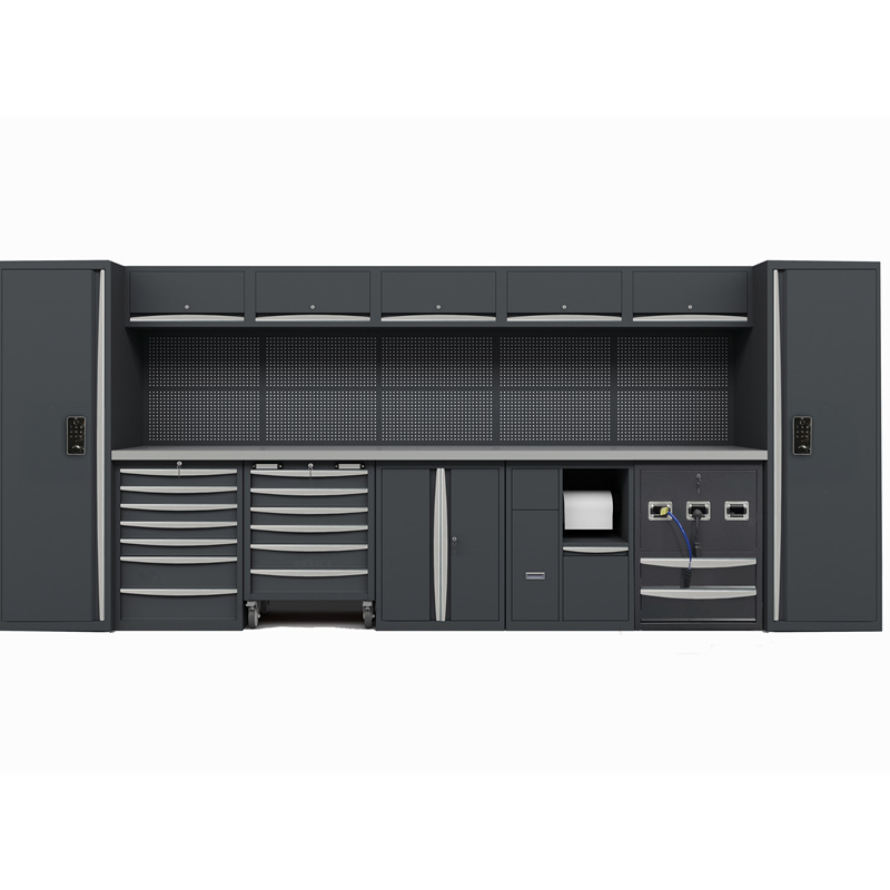 High Quality Garage Tool Cabinet with Drawers Tool Chest Workbench Steel Tool Black Red Stainless Garage Cabinets