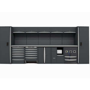 High Quality Garage Tool Cabinet with Drawers Tool Chest Workbench Steel Tool Black Red Stainless Garage Cabinets