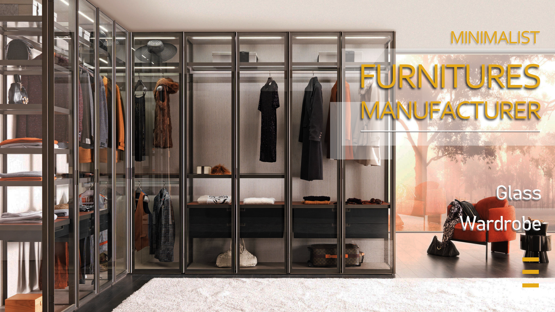 Modern Wall Mounted Drawer L Shaped Open Walk In Closets Living Room Large Modular Hanging Rail Rod Aluminium Glass Wine Closet