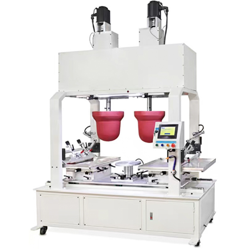 (half)Customization Semi Automatic Ceramic Decals Pad Print Machines Ceramic Cups Plates Bowls Two Color Pad Printing Machine