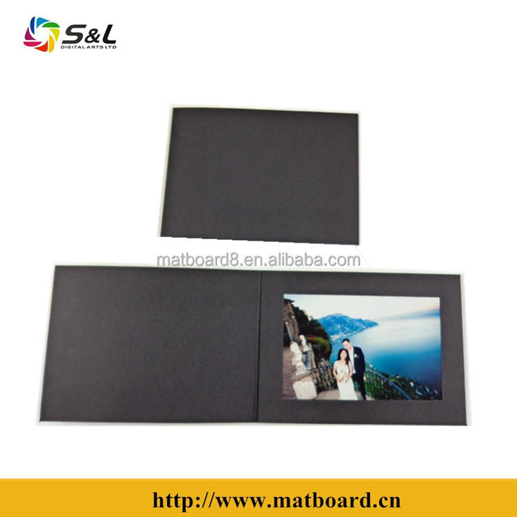 paper slip in photo folders 4x6 5x7 8x10 8x12 a4 matboard Linen Paper Photo Frame Holder