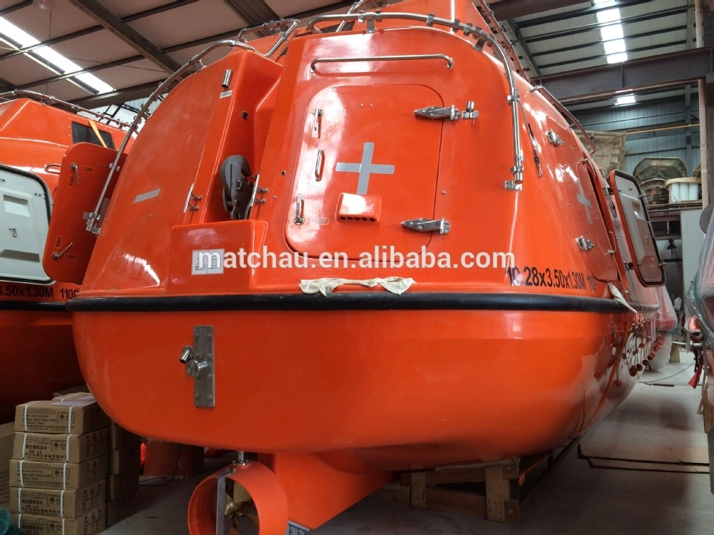 Marine Life Boat Used Totally Enclosed Lifeboat with Davit Price for Sale Lifesaving