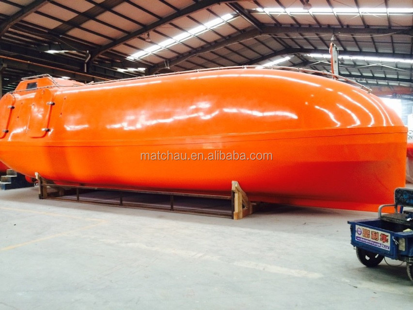 150 persons totally enclosed type fiberglass marine lifeboat equipment for sale