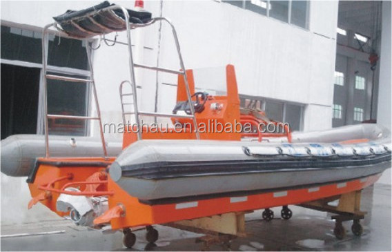 SOLAS semi-rigid inflatable rubber fender fast rescue boat and davit for sale