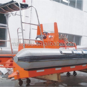 SOLAS semi-rigid inflatable rubber fender fast rescue boat and davit for sale