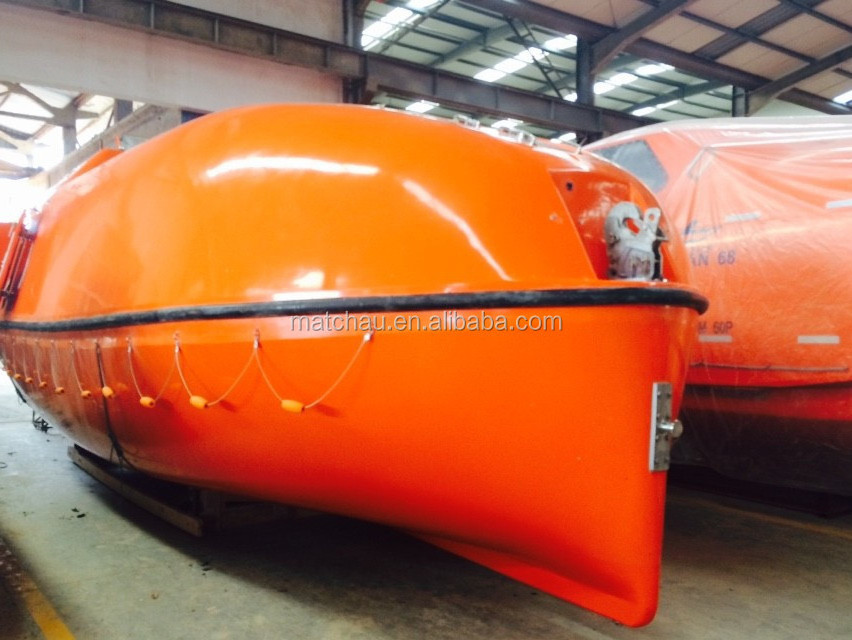 150 persons totally enclosed type fiberglass marine lifeboat equipment for sale