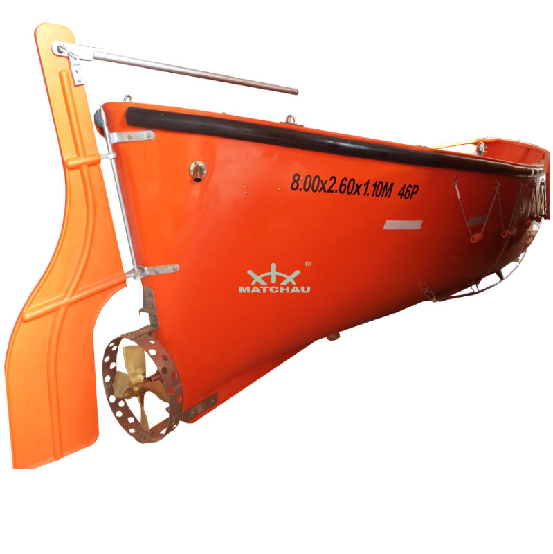 SOLAS Regulations Marine GRP Material Open Type FRP Lifeboat