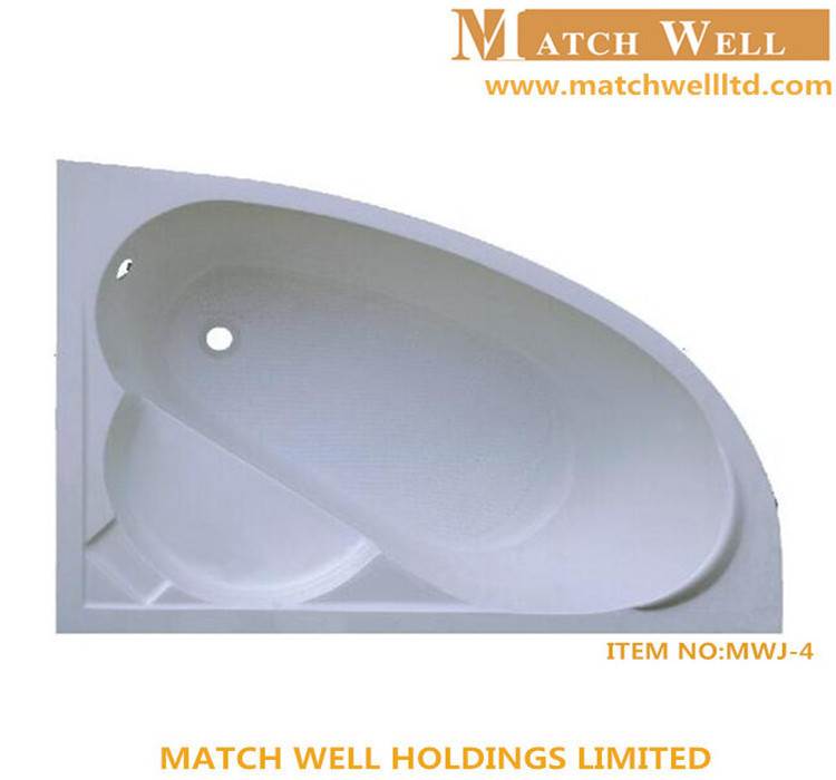 one person acrylic cheap fiberglass corner bathtub with seat