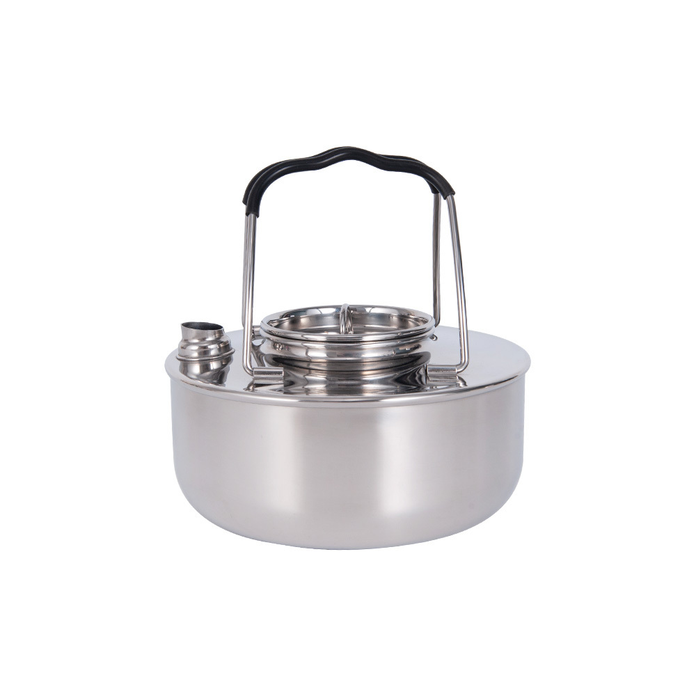 Portable Stainless Steel Tea Kettle Wholesale 1.5L Camping Coffee Tea Kettle for Boiling Water