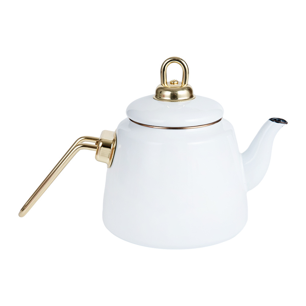 Food Grade Custom Enamel Coating Teapot Enamel Coffee Kettle Coffee Tea Pot for Promotion