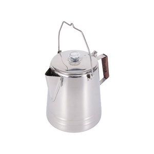 Durable Stainless Steel Camping Coffee Pot Outdoor Coffee Maker Stainless Steel Coffee Percolator for 14 cups