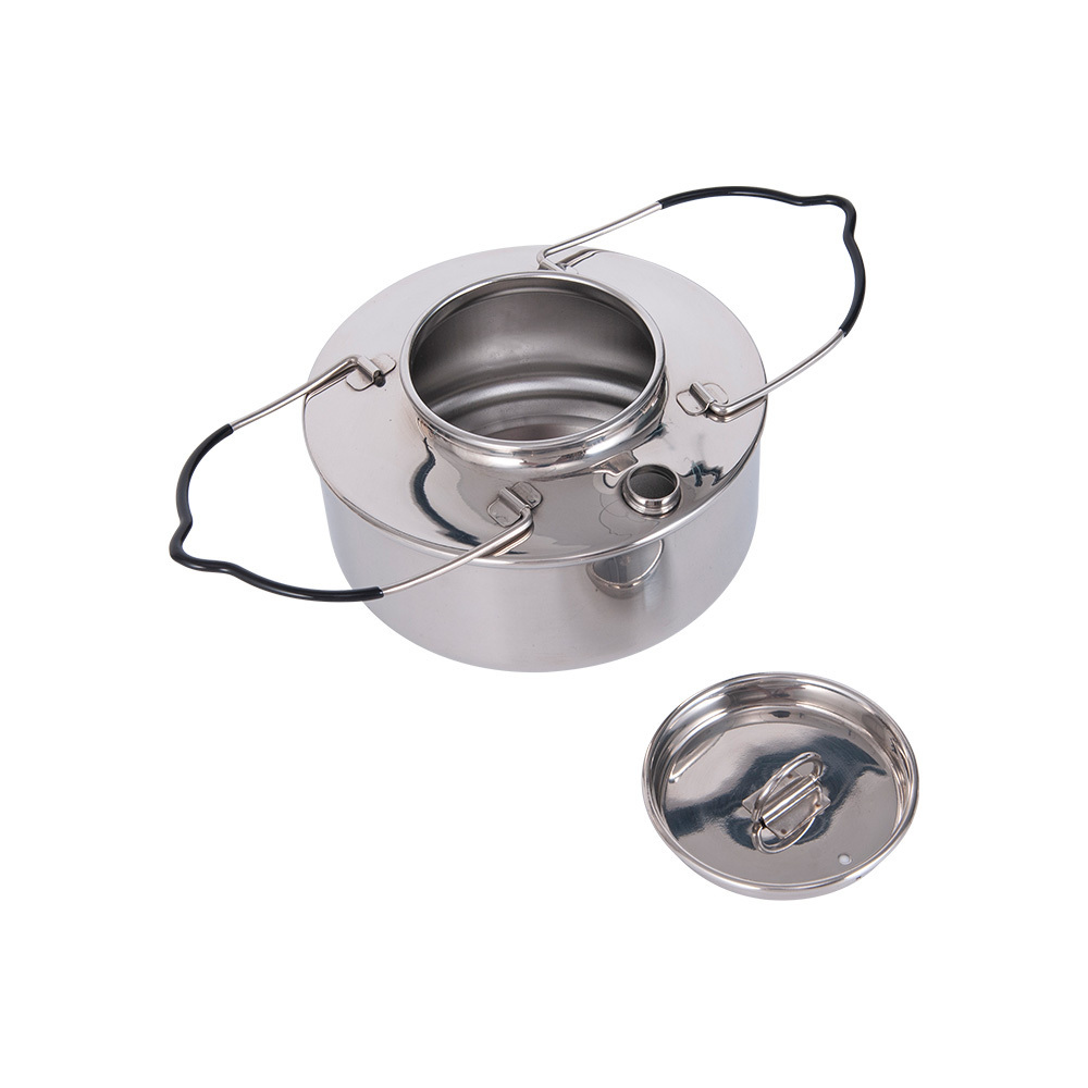 Custom Logo 1L Portable Ultralight Picnic Kettle Outdoor Camping Stainless Steel  Water Kettle