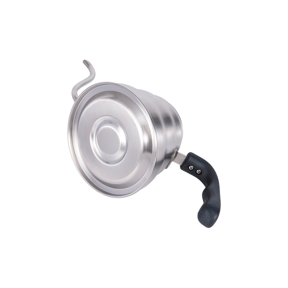 Outdoor Camping Stainless Steel 304 Tea Kettle Camping Equipment Supplies 1L Water Kettle with foldable Handle