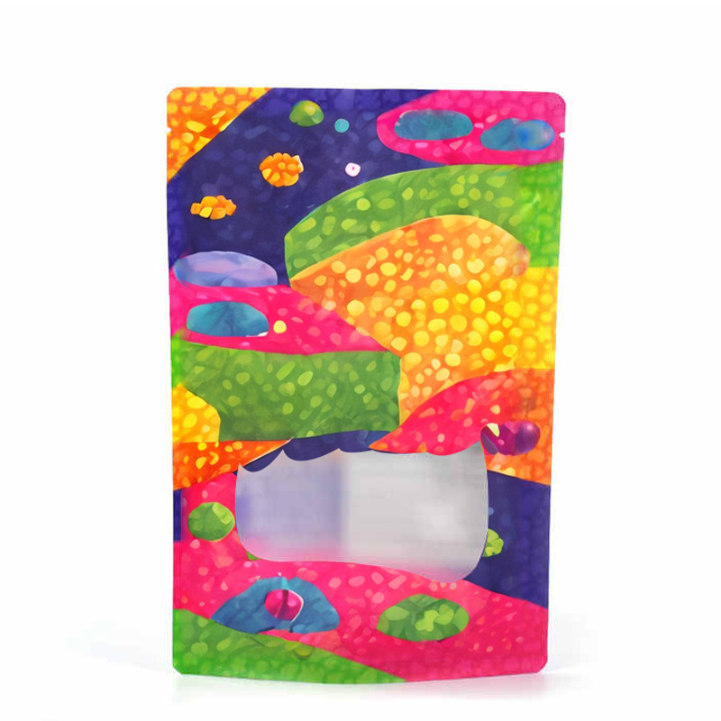 Custom Gummies Snack Plastic Packaging 3.5g Soft Touch Funny Unique Special Shaped Smell Proof Zip Lock Die Cut Mylar Bag