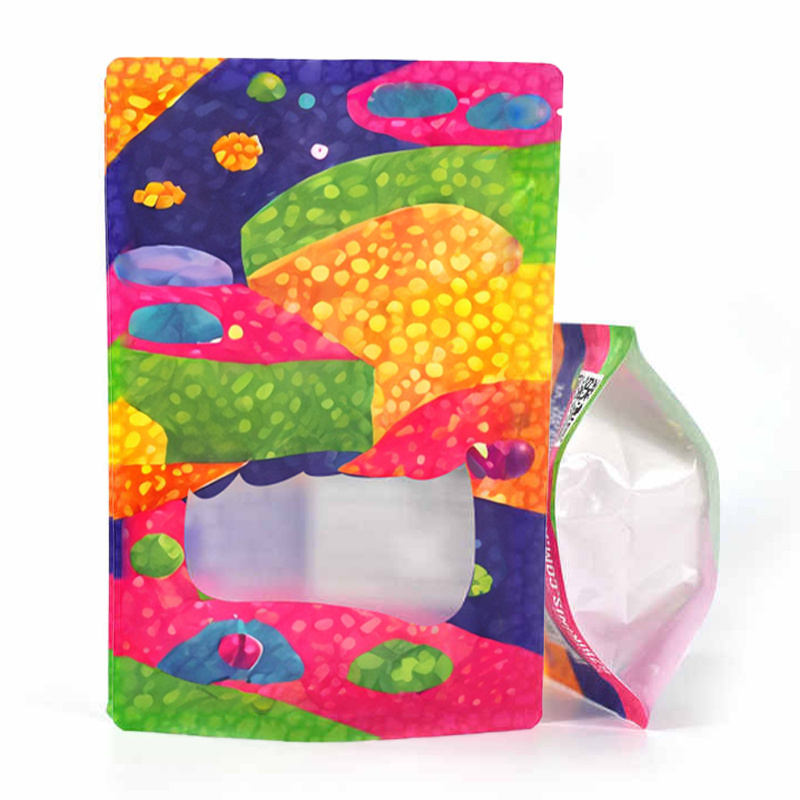 Custom Gummies Snack Plastic Packaging 3.5g Soft Touch Funny Unique Special Shaped Smell Proof Zip Lock Die Cut Mylar Bag