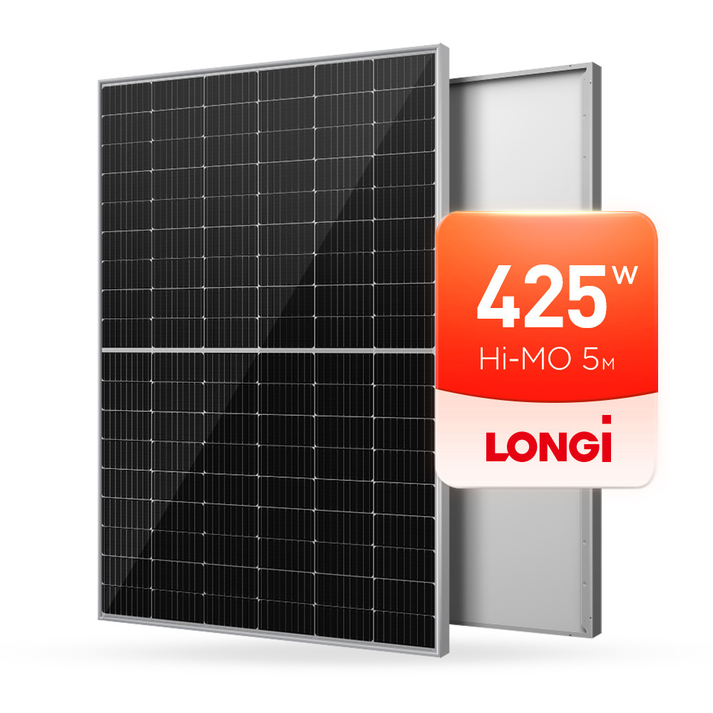 Longi All Black Solar Panels 415 Watt 425W 430W 435W 550W Photovoltaic Green Energy Technology 2023 Longi Solar Panel