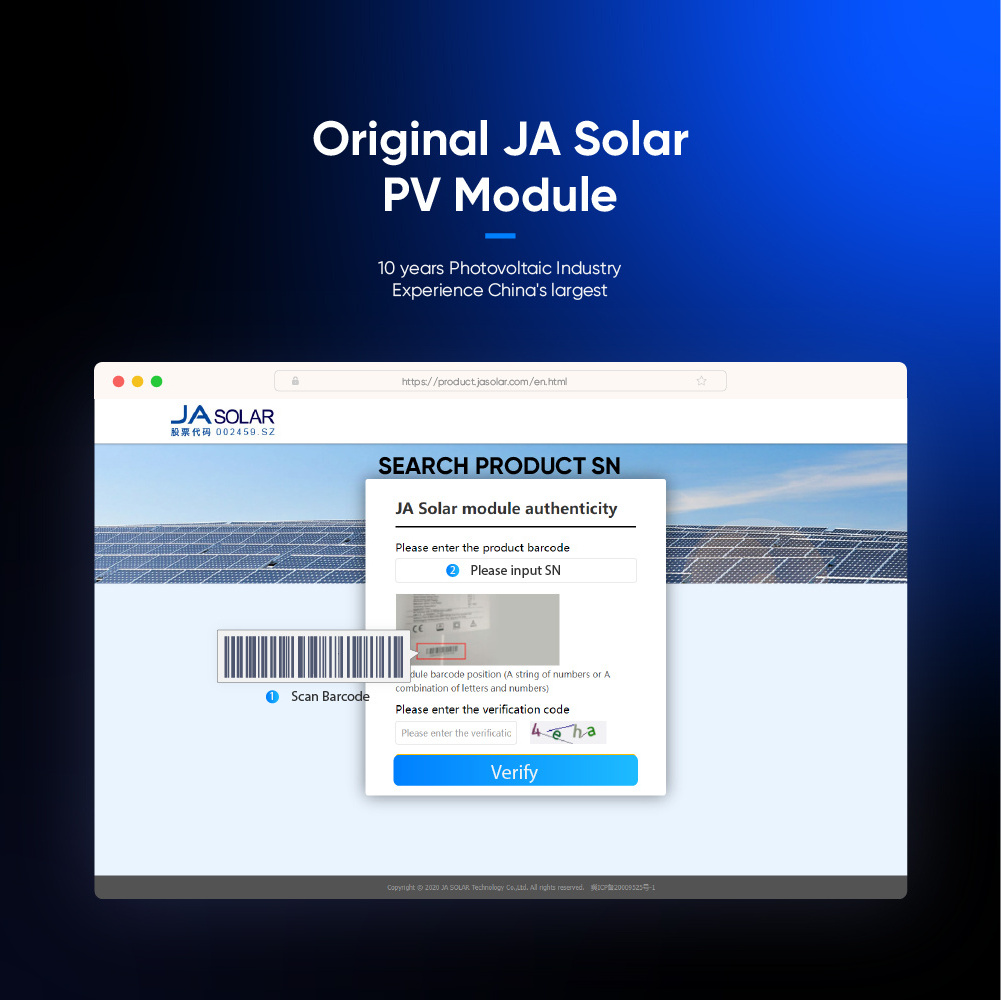 Ja Solar Panel All Black 400W 430W 450W Bifacial Solar Panels Complete Kit