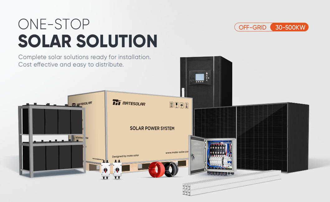 Mate Commercial Solar Power System 300Kw 500Kw Solar Off Grid System Complete Kit