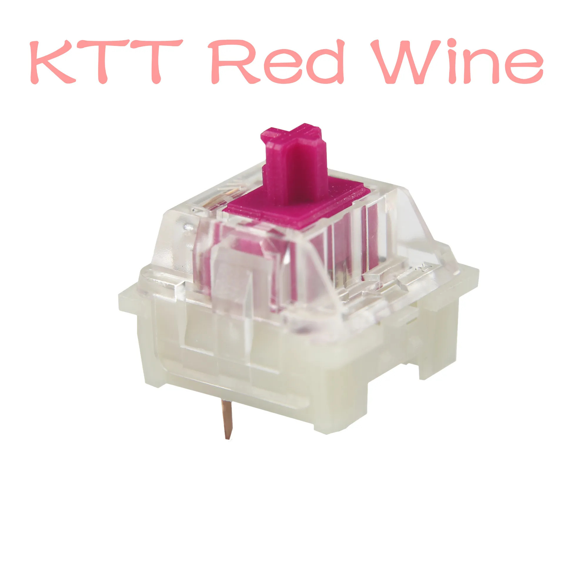 KTT Red Wine Switch 44g Linear 3 Pin for Mechanical Keyboard Customozation Plate Mounted Compatible for MX Mechanical Keyboard