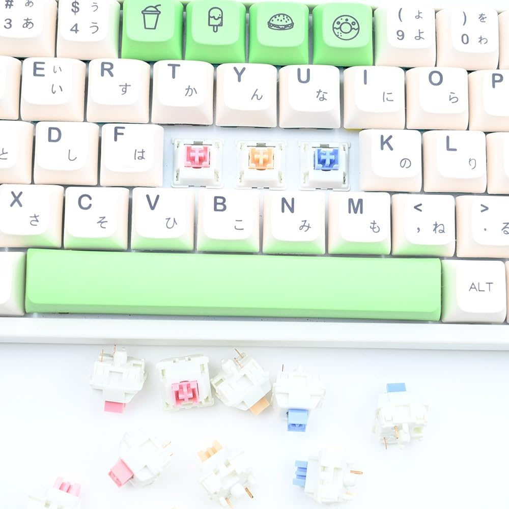 Outemu Cream Pro Switch Mechanical Keyboard,Switch 5Pin Pre-Lubed Linear/Silent/Clicky Switch for Custom Mechanical Keyboard