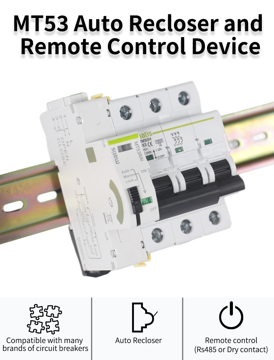 Best brand rs485 remote control breaker auto change over switch generator mcb miniature automatic circuit recloser