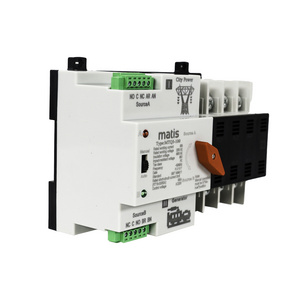 The Latest Single-phase 63a 2p AC Mini Electric Dual Power Ats Automatic Transfer Switch Solar