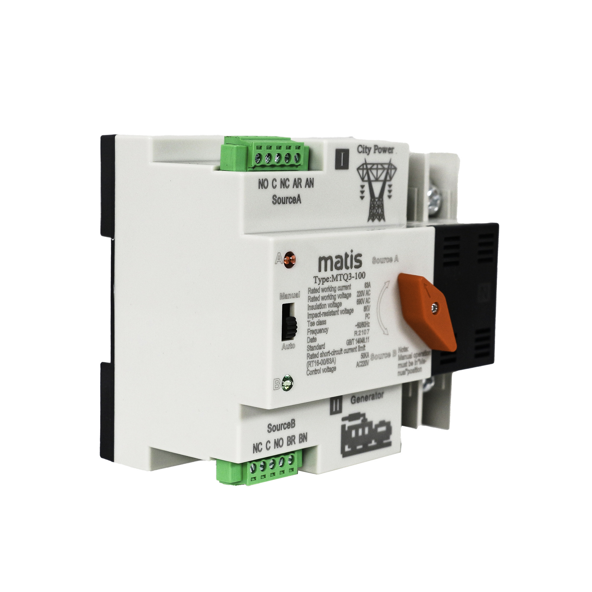 2P 3P 4P 380V solar automatic transfer switch for generator, apartment automatic transfer switch