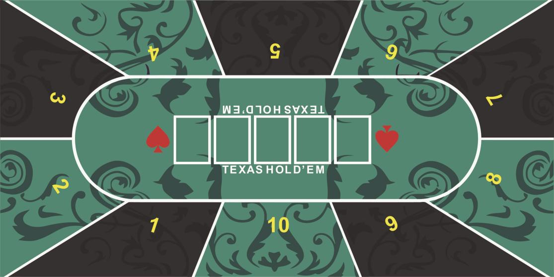 Poker Mat 10 Players Texas Poker Rubber Mat Poker Topper Portable Table Top Layout With Carrying Bag Blackjack Casino