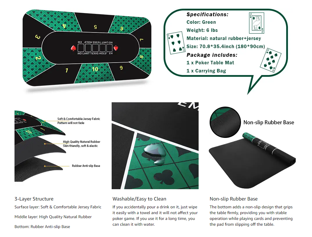 2024 Custom Poker Deluxe Casino Grade Heavy Duty Professional Poker Table With Roulette Wheel For Poker Game