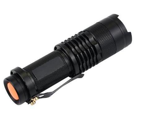 LED glare 3 gears retractable flashlight SK68 flashlight zoom mini glare flashlight