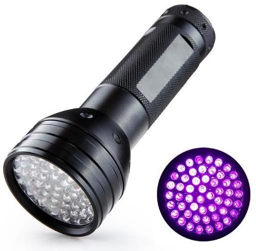 51LED purple flashlight UV germicidal lamp flashlight test fluorescent agent 395 band flashlight