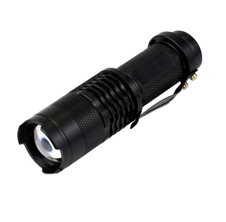 LED glare 3 gears retractable flashlight SK68 flashlight zoom mini glare flashlight