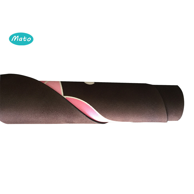 Custom Eco Friendly Digital Print Suede Natural Rubber Round Yoga Mat