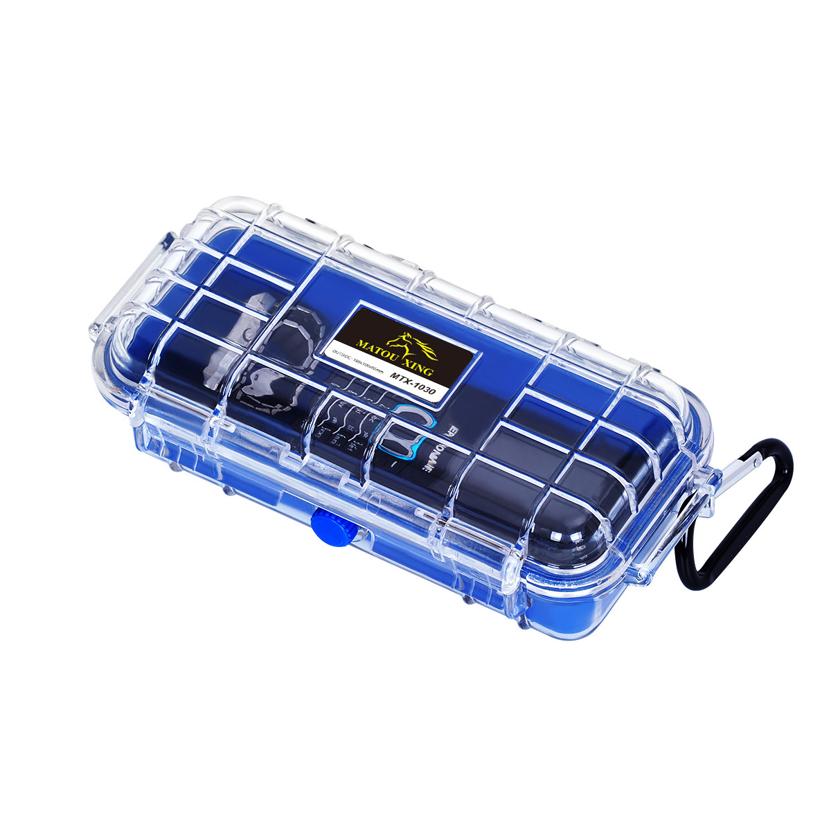 Outdoor portable waterproof toolbox 8 inch sealed anti-pressure shockproof small size plastic safety box