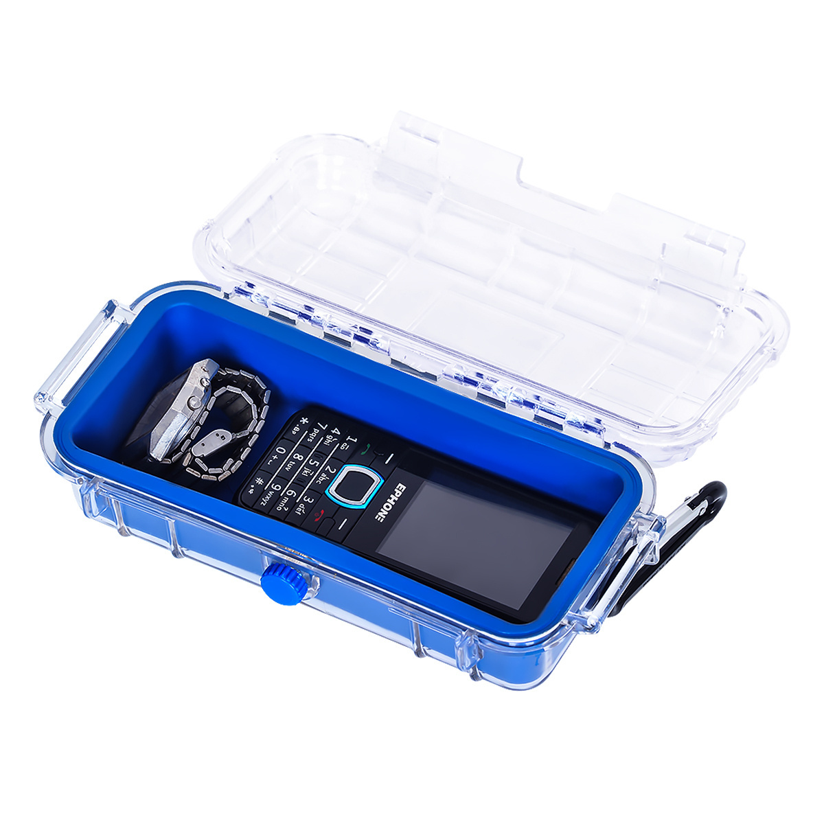 Outdoor portable waterproof toolbox 8 inch sealed anti-pressure shockproof small size plastic safety box